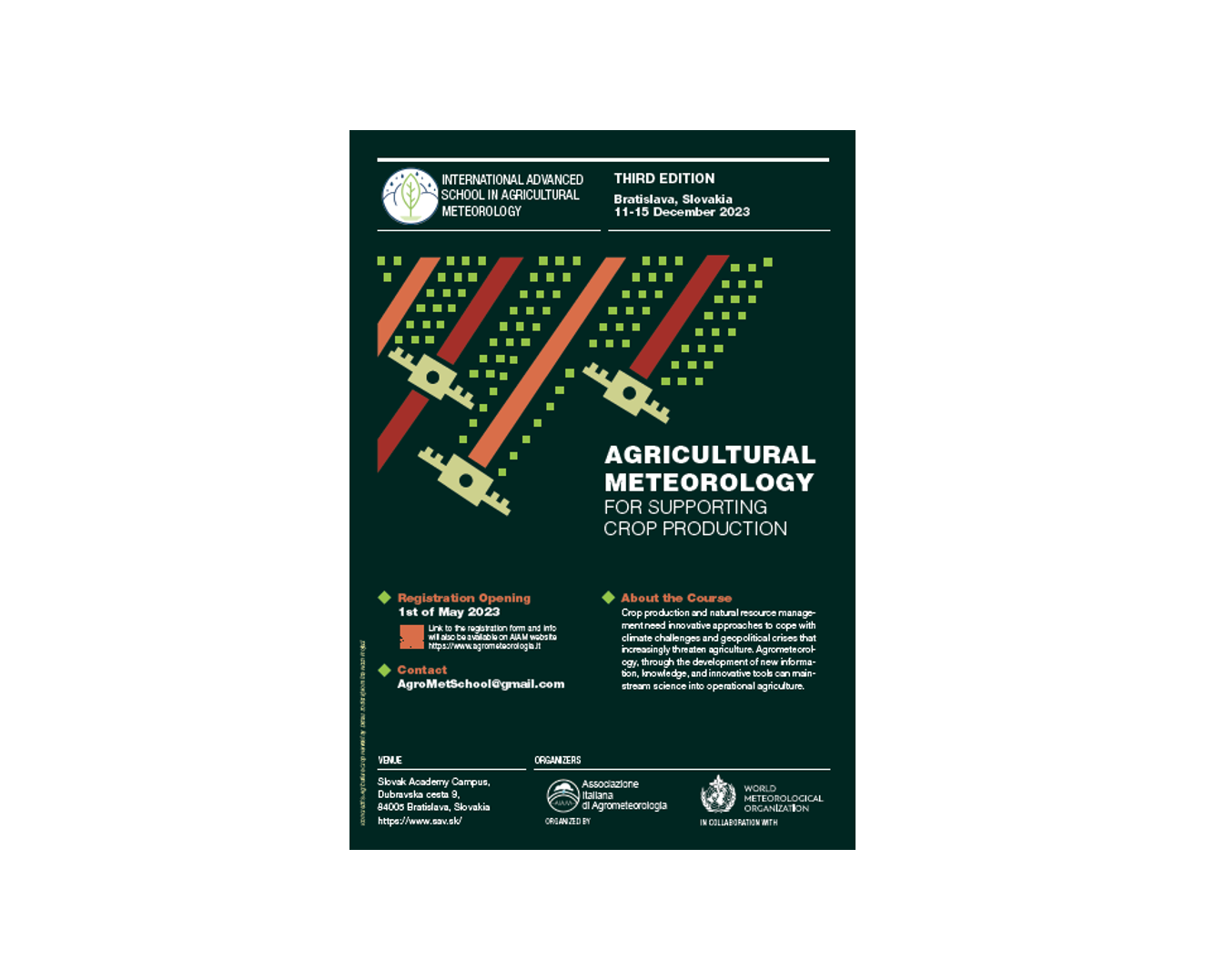 AIAM – International Advanced School in Agricultural Meteorology – Registration is open